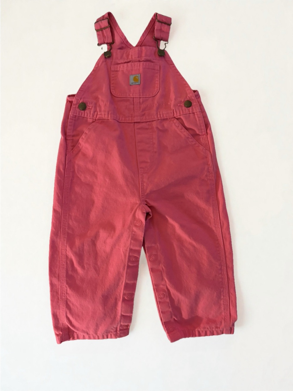 Carhartt Kids Rose Pink Overalls with Front Pocket